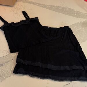 Chanel Black Top with Matching Skirt